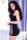Chilirose Nahtloses Minikleid CR4304 Schwarz