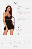 Obsessive Diyosa Chemise schwarz