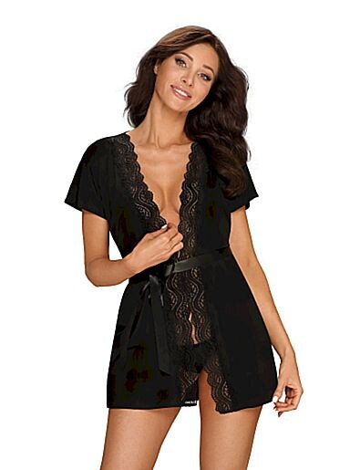 Obsessive Diyosa Peignoir schwarz