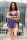 Chilirose Monokini-Set CR4446 kariert
