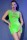 Chilirose CR4621 neongrünes Nahtloses Minikleid