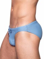 2Eros Signature Print Swim Brief Swimwear Faded Denim