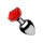 XR Brands Rote Rose - Butt Plug - Klein