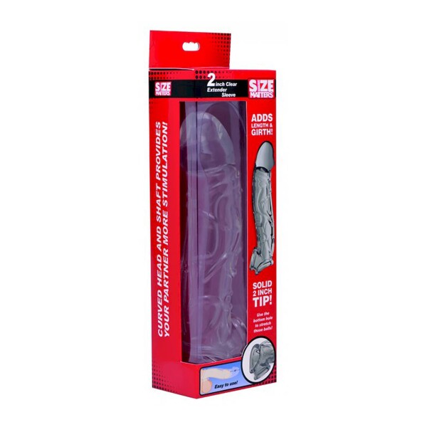 Size Matters Clear Extender gekrümmte Penis-Hülle