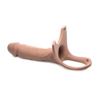 XR- SIZE MATTERS Hohler Strap-On-Silikondildo mit Gurtzeug