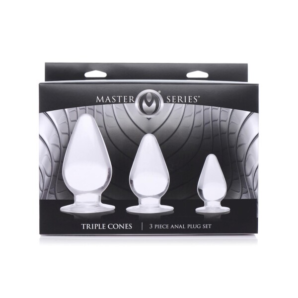 Triple Cones 3-teiliges Analplug-Set - Durchsichtig