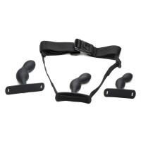 P-Spot Plugger Prostata-Plug-Set mit Gurtzeug
