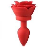 Vibrierender Rose Analplug mit Fernbedienung - Medium
