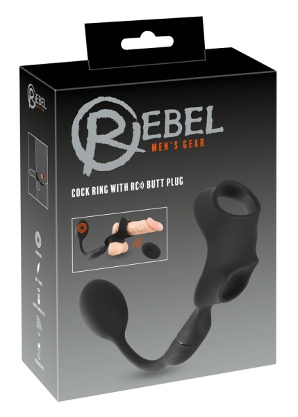 REBEL Cock Ring with RC Butt Plug