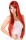 Cottelli ACCESSOIRES Perücke Rot, Lang, Glatt