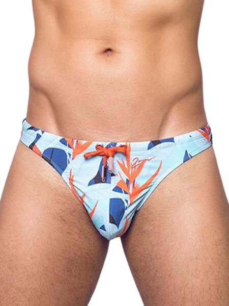 2Eros Print Swim Thong V80 Caribbean Twist