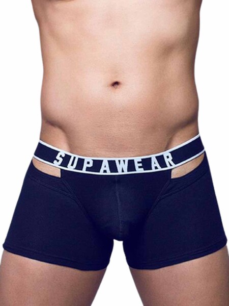 Supawear Ribbed Slashed Trunk Underwear Black