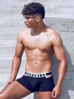 Supawear Ribbed Slashed Trunk Underwear Black