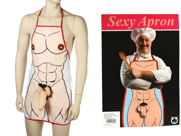 Küchenschürze Sexy-Apron mit Plüsch-Penis