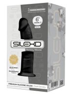 SILEXD Dual Density Silicone Dildo Model 2 black (6")