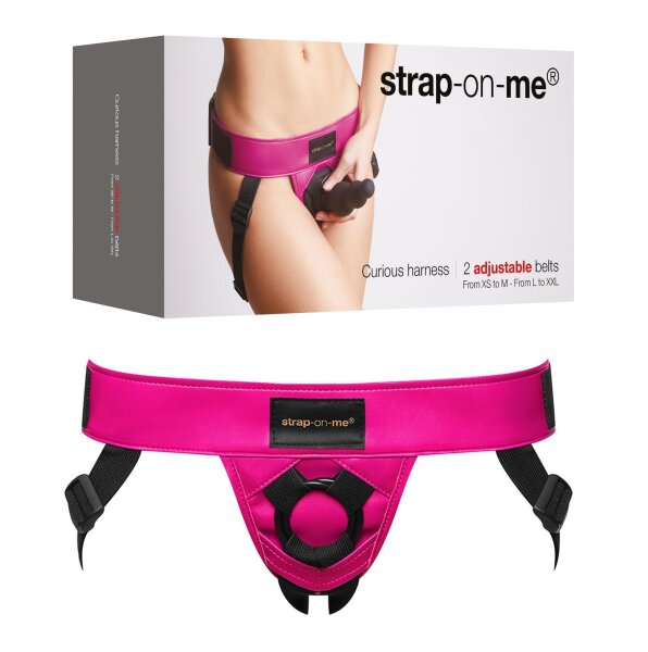 Strap-On-Me Leatherette Harness Curious fuchsia