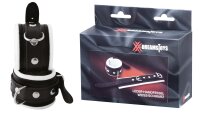 XX-DREAMSTOYS Leder-Handfessel weiss/schwarz