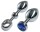 MALESATION Alu-Plug Set mit Stoßgriff & Schmuckstein, Chrom