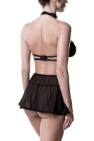 GREY VELVET 3-tlg. Set (Bralette, String, Rock) L-XL