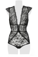 Grey Velvet Schwarzer Spitzen Body