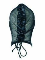 Rude Rider Fishnet Hood with String Fastener Black