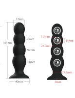 Rude Rider Sparkling Anal Plug Large Black