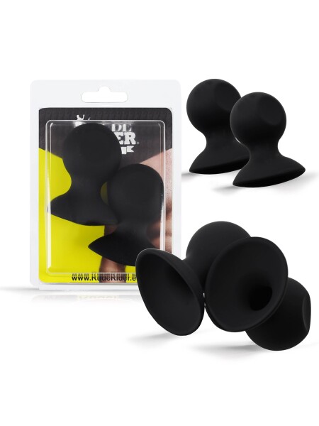 Rude Rider Large Nipple-Sucker 2-Set Black
