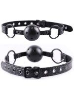Rude Rider Ball Gag Diamond Pattern Black