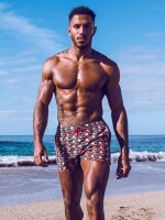 2Eros Print Swim Shorts S50 Retro Red