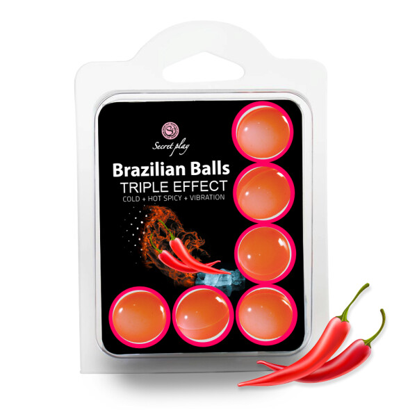 Secret play SET 6 BRAZILIAN BALLS TRIPLE EFFECT