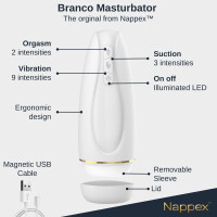 Masturbator - Nappex™ Branco White - Premium Mastubators (10 Languages)