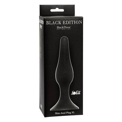 Slim Anal Plug XL Black by Backdoor Black
