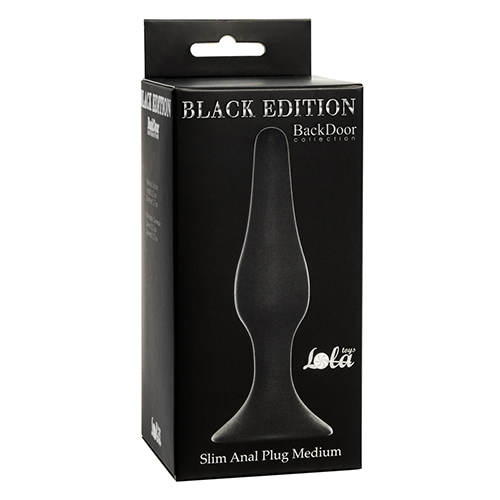 Backdoor Black Slim Anal Plug Medium