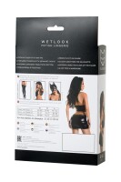 Glossy Wetlook shiny set GIGI - black - M