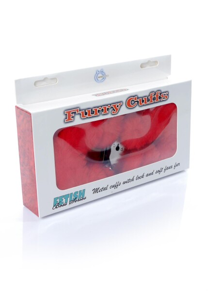 Handcuffs Fetish Boss Series - Furry Cuffs - Red