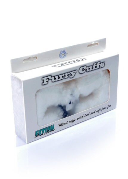 Handcuffs Fetisch Boss Serie - Furry Handschellen - Weiß