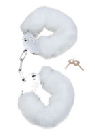 Handcuffs Fetisch Boss Serie - Furry Handschellen - Weiß