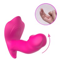 Foxshow - Stimulator - Silicone Panty Vibrator and Pulsator USB 10 Function / Heating - Pink