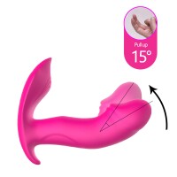 Foxshow - Stimulator - Silicone Panty Vibrator and Pulsator USB 10 Function / Heating - Pink