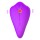 Foxshow Silicone Vibrator+Pulsator USB 10 Funktion / Heat Purple