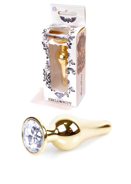 BOSS Series Gold BUTT PLUG- Clear