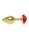 Gold Plug - Schmuck mit Rose - Rot