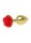 Gold Plug - Schmuck mit Rose - Rot