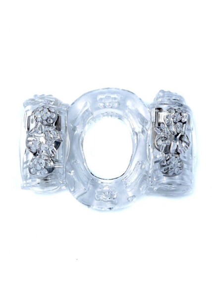 Piercie-Vibrating CockRing Double Clear