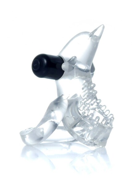 Pierscien-Dolphin Vibro CockRing Clear