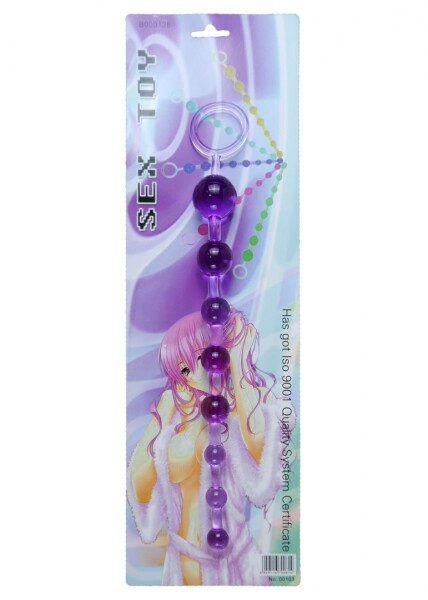 Boss Series Plug/kulki-Jelly Anal Beads Purple