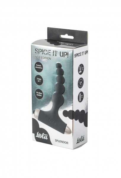 Butt plug with vibration Spice it up New Edition Splendor Black