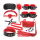 Fetish Fever - Bondage Set - 10 pieces - Red/Black