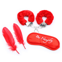 Fetish Fever Bondage Set, 4 pieces, Red