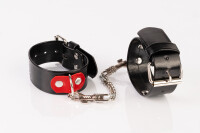 Kinkster - Vegan Leather - Handmade - Handcuffs black